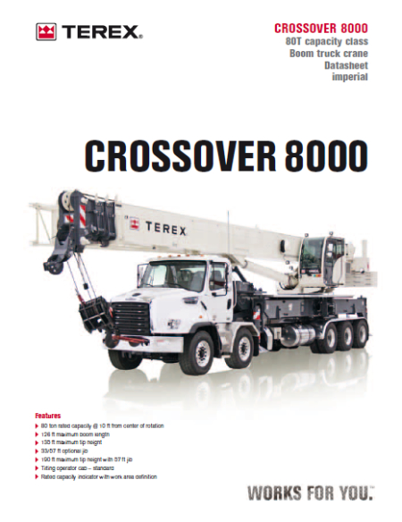 View the Datasheet for the Terex Crossover 8000